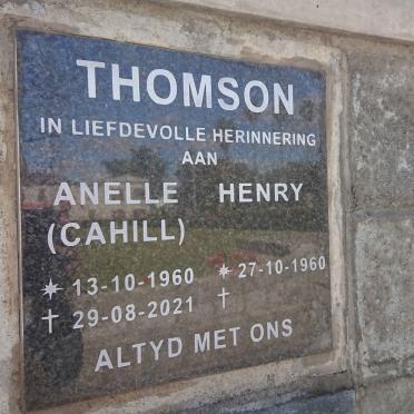 THOMSON Henry 1960- &amp; Anelle CAHILL 1960-2021