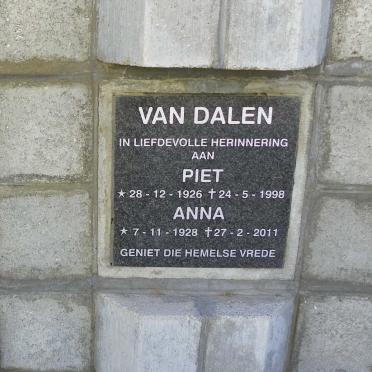 DALEN Piet, van 1926-1998 &amp; Anna 1928-2011