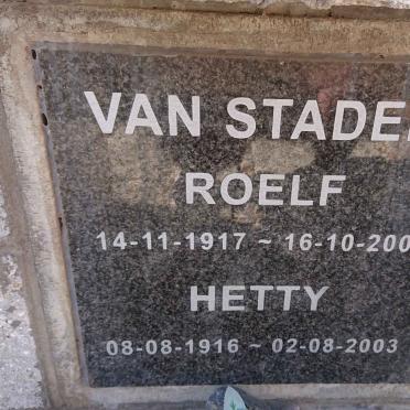 STADEN Roelf, van 1917-2001 &amp; Hetty 1916-2003