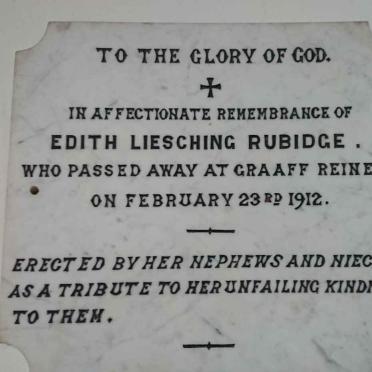 RUBIDGE Edith Liesching -1912