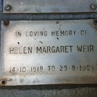 WEIR Helen Margaret 1918-1989