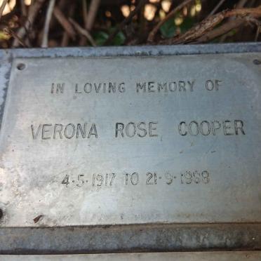 COOPER Verona Rose 1917-1988