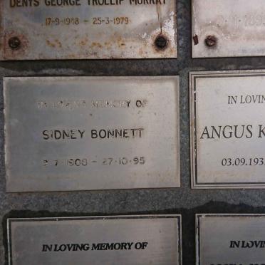 BONNETT Sidney 1908-1995 :: KNOTT-CRAIG Angus 1932-1998