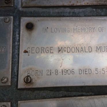 MURRAY George McDonald 1906-1982