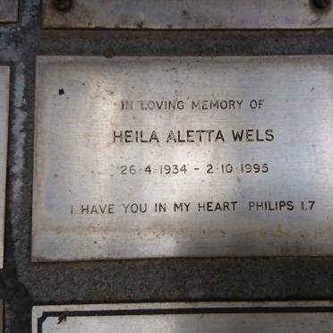 WELS Heila Aletta 1934-1995