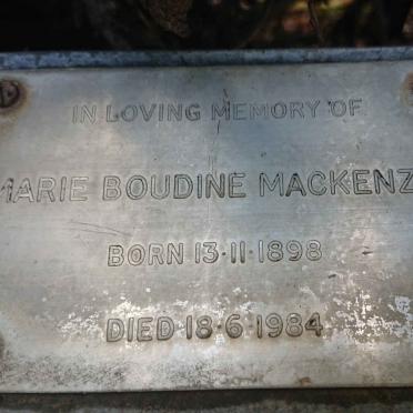 MACKENZIE Marie Boudine 1898-1984