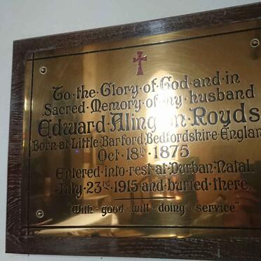 ROYDS Edward Alington 1875-1915