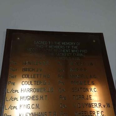 Middellandse Regiment Memorial plaque - Second World War _3