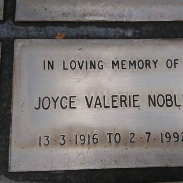 NOBLE Joyce Valerie 1916-1992