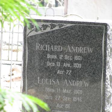 ANDREW Richard 1861-1939 &amp; Louisa 1860-1946