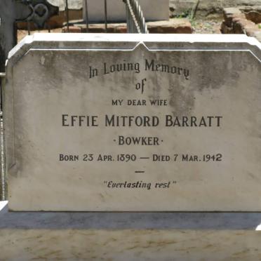 BOWKER Effie Mitford nee BARRATT 1890-1942