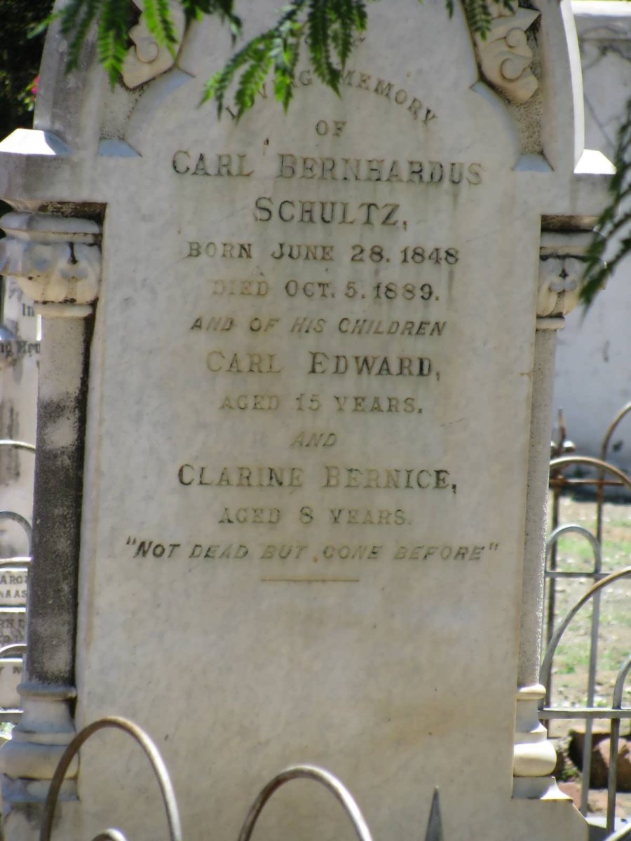 SCHULTZ Carl Bernhardus 1848-1889 :: SCHULTZ Carl Edward :: SCHULTZ Clarine Bernice
