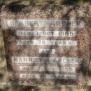 ARCHER Herbert -1955 &amp; Harriet -1955