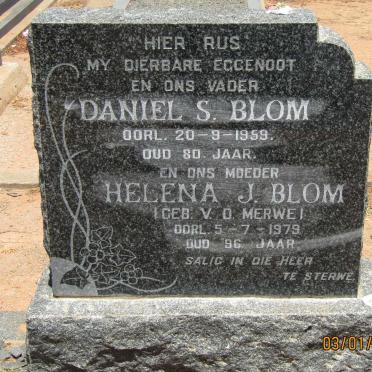 BLOM Daniel S. -1959 &amp; Helena J. V.D. MERWE -1979