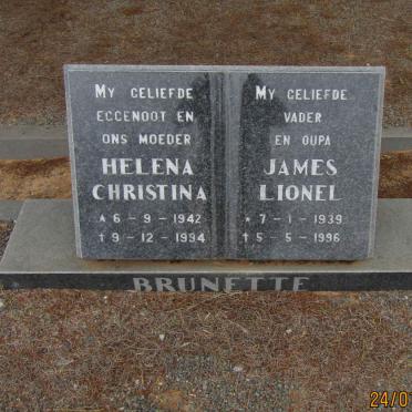 BRUNETTE James Lionel 1939-1996 &amp; Helena Christina 1942-1994