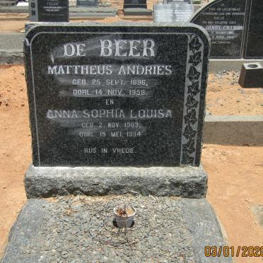 BEER Mattheus Andries, de 1896-1958 &amp; Anna Sophia Louisa 1903-1994