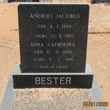 BESTER Andries Jacobus 1894-1971 &amp; Anna Catherina 1898-1981