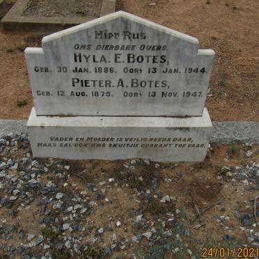 BOTES Pieter A. 1875-1947 &amp; Hyla E. 1886-1944