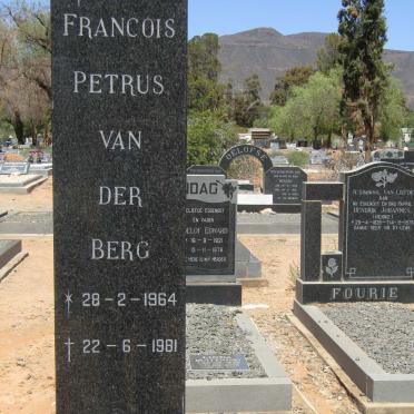 BERG Francois Petrus, van der 1964-1981