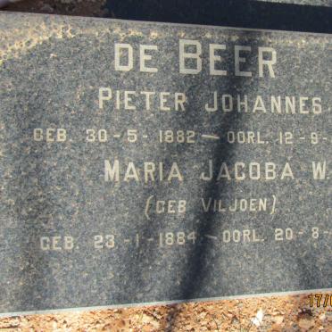 BEER Pieter Johannes, de 1882-1959 &amp; Maria Jacoba W. VILJOEN 1884-1984