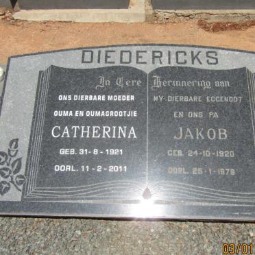 DIEDERICKS Jakob 1920-1979 &amp; Catherina 1921-2011