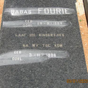 FOURIE Baba -1984 :: FOURIE Baba -1986