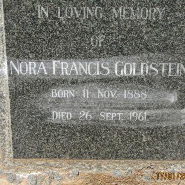 GOLDSTEIN Nora Francis 1888-1961