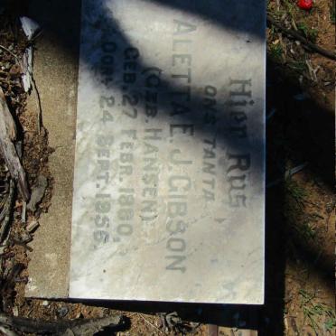 GIBSON Aletta E.J. nee HANSEN 1880-1956