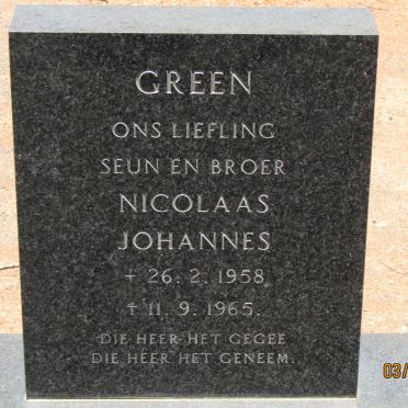 GREEN Nicolaas Johannes 1958-1965