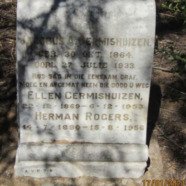 GERMISHUIZEN Jacobus A. 1864-1933 &amp; Ellen 1869-1953 :: ROGERS Herman 1880-1956