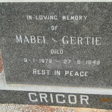 GRIGOR Gertie -1948 :: GRIGOR Mable -1978