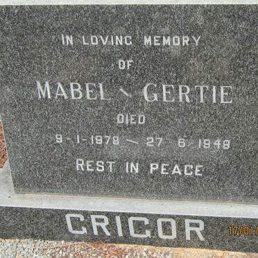 GRIGOR Gertie -1948 :: GRIGOR Mable -1978
