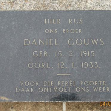 GOUWS Daniel 1915-1933