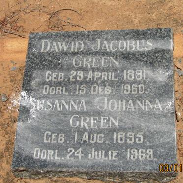 GREEN Dawid Jacobus 1891-1960 &amp; Susanna Johanna 1895-1969