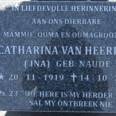 HEERDEN Catharina, van nee NAUDE 1919-2009