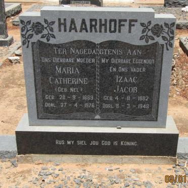 HAARHOFF Izaac Jacobus 1882-1948 &amp; Maria Catherine NEL 1889-1976