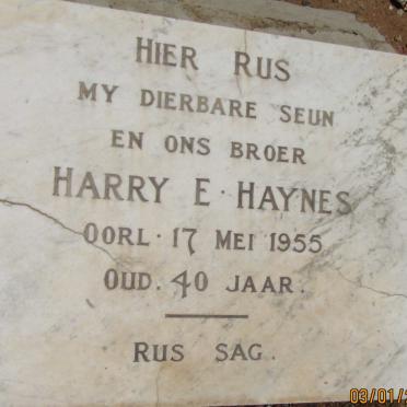 HAYNES Harry E. -1955