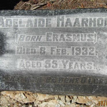 HAARHOFF Adelaide nee ERASMUS -1932