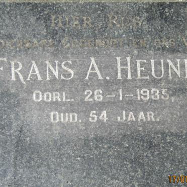 HEUNIS Frans A. -1935