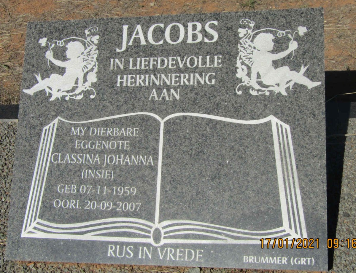 JACOBS Classina Johanna 1959-2007