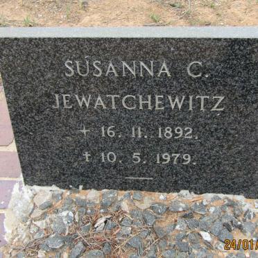 JEWATCHEWITZ Susanna C. 1892-1979