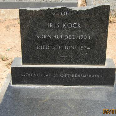 KOCK Iris 1904-1974