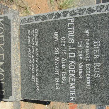 KOEKEMOER Petrus J.D. 1860-1948