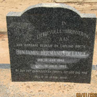 LANGE Benjamin Hermanus, de 1945-1953