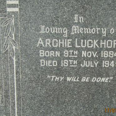 LUCKHOFF Archie 1884-1945