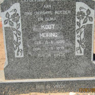 MEIRING Koot 1895-1973
