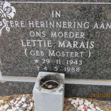 MARAIS Lettie nee MOSTERT 1943-1988