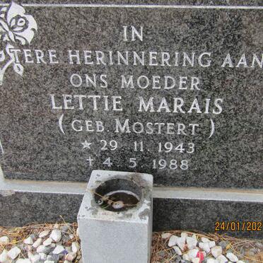 MARAIS Lettie nee MOSTERT 1943-1988