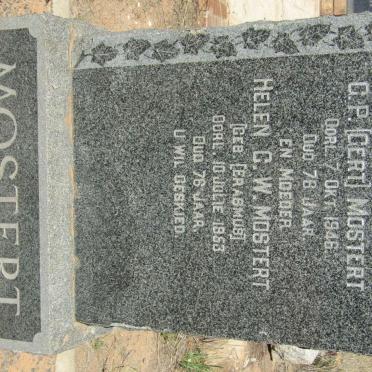 MOSTERT G.P. -1946 &amp; Helen C.W. ERASMUS -1953