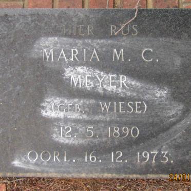 MEYER Maria M.C. nee WIESE 1890-1973
